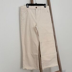 LOFT Cream Wide Leg Pants